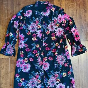 Floral Black & Pink Dress